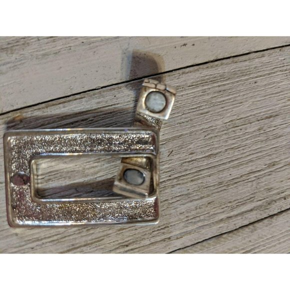 Premier Designs Pendant Necklace Enhancer Silver Tone Animal Print Stone Look - Picture 3 of 4